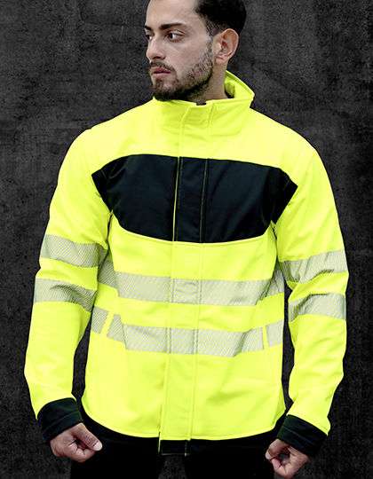 EOS Hi-Vis Workwear Softshell Jacket With Printing Area Softshelljacke | Korntex