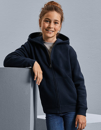 Kids Authentic Zipped Hooded Sweatshirt Kapuzenpullover | Russell