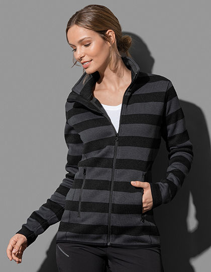 Active Striped Fleece Jacket for women | Stedman®