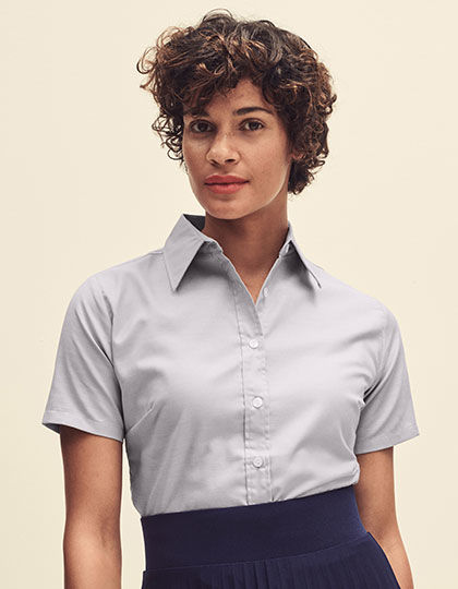 Short Sleeve Oxford Shirt Lady-Fit | Fruit of the Loom