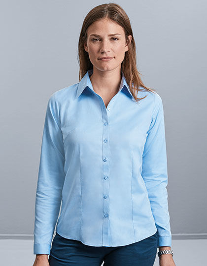 Ladies´ Long Sleeve Herringbone Shirt | Russell Collection