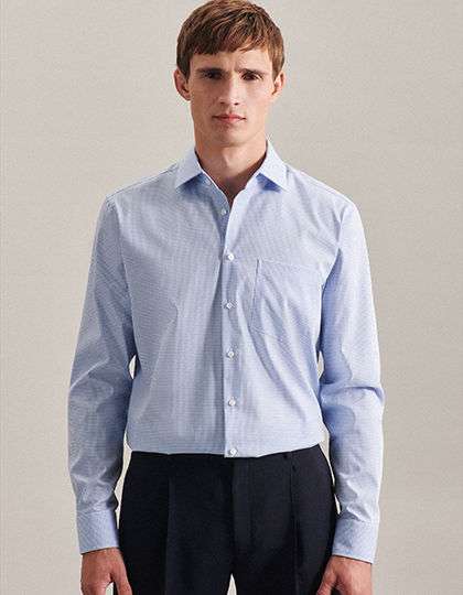 Men´s Shirt Regular Fit Check/Stripes Long Sleeve | Seidensticker