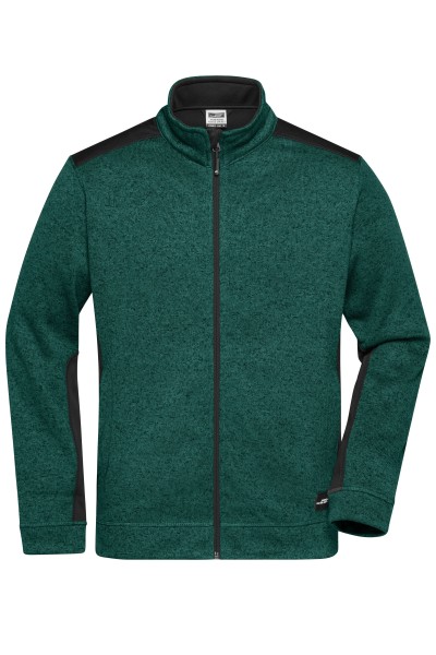 Men´s Knitted Workwear Fleece Jacket -STRONG- Fleecejacke | James & Nicholson
