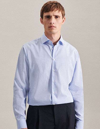 Men´s Shirt 2 Shaped Check/Stripes Long Sleeve | Seidensticker