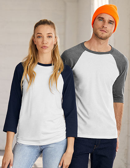 Unisex 3 / 4 Sleeve Baseball T-Shirt | bella+canvas