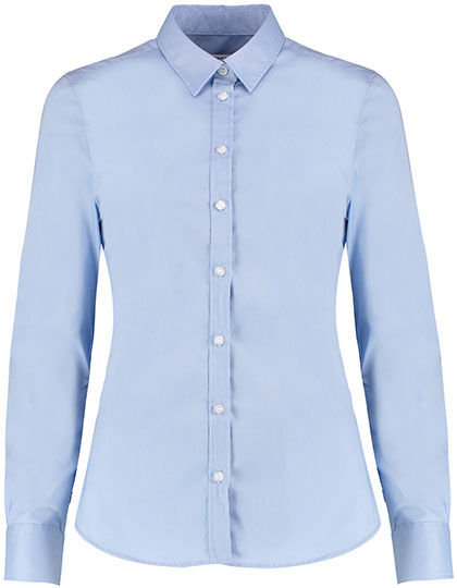 Ladies` Tailored Fit Stretch Oxford Shirt Long Sleeve | Kustom Kit