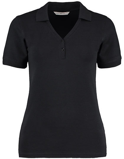 Sophia Comfortec® V Neck Polo Shirt | Kustom Kit