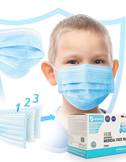 Medical Gesichtsmaske Typ I - Kids (Pack of 50) | Virshields®