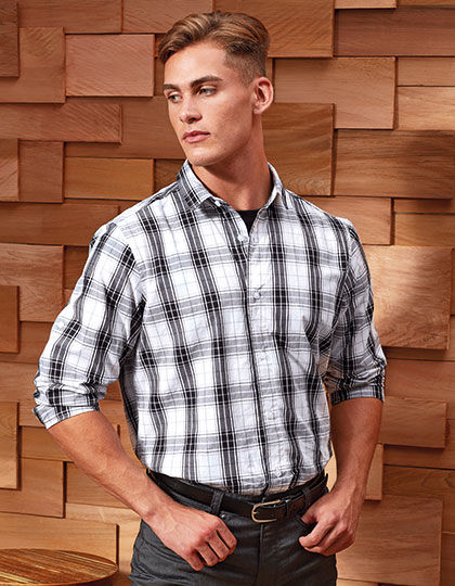 Ginmill Check Mens Long Sleeve Cotton Shirt | Premier Workwear
