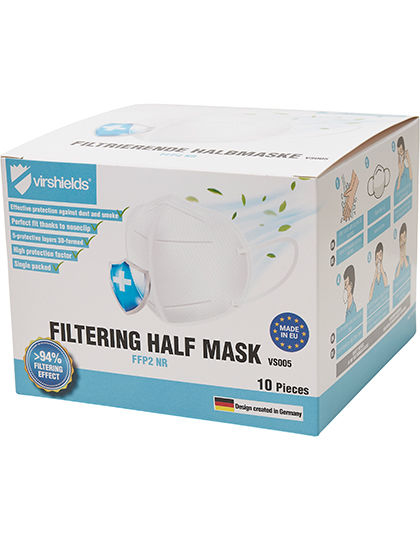 Filtering Half Mask FFP2 NR (Pack of 10) Einwegmaske | Virshields®