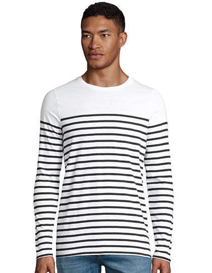 Men´s Long Sleeve Striped T-Shirt Matelot | SOL´S