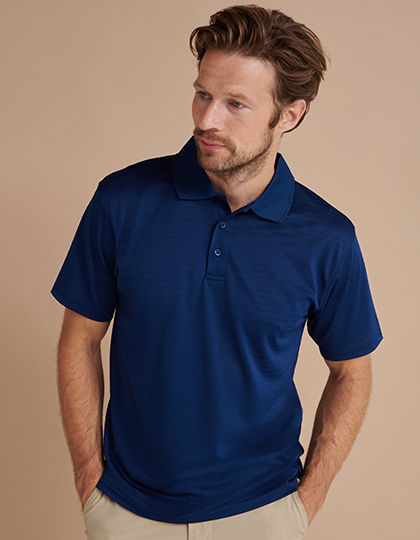 Cooltouch Textured Stripe Polo | Henbury