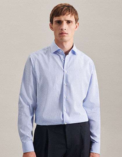 Men´s Shirt Slim Fit Check/Stripes Long Sleeve | Seidensticker