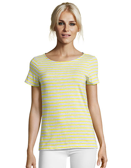 Women`s Round Neck Striped T-Shirt Miles | SOL´S