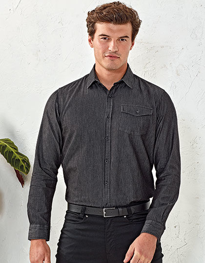 Mens Jeans Stitch Denim Shirt | Premier Workwear