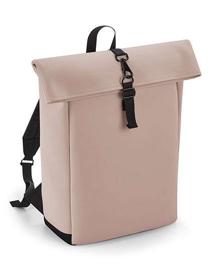 Matte PU Roll-Top Backpack | BagBase