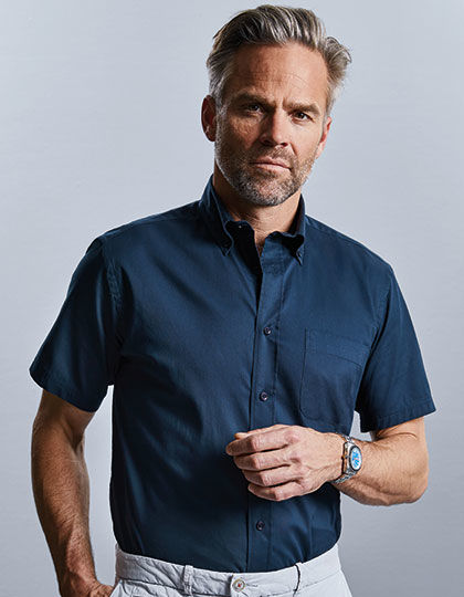 Men´s Short Sleeve Classic Twill Shirt | Russell Collection