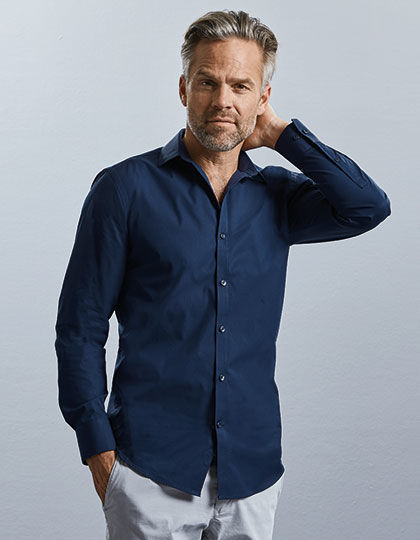 Men´s Long Sleeve Ultimate Stretch Shirt | Russell Collection