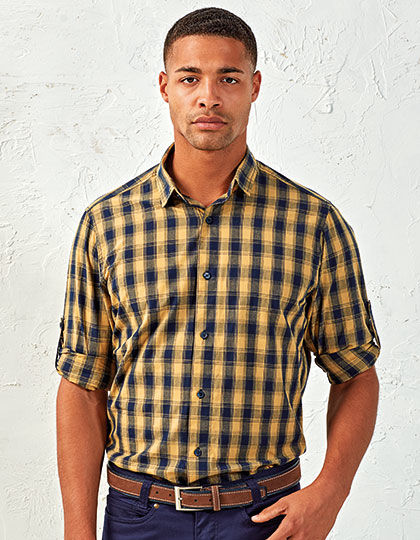 Mens Mulligan Check Cotton Long Sleeve Shirt | Premier Workwear