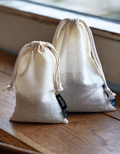 Cotton Bag with Drawstrings (5 Pieces) | Neutral