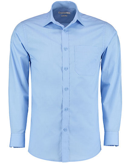 Tailored Fit Poplin Shirt Long Sleeve | Kustom Kit