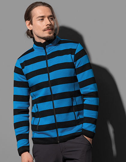 Active Striped Fleece Jacket for men | Stedman®