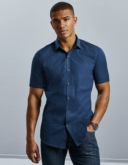 Men´s Short Sleeve Ultimate Stretch Shirt | Russell Collection