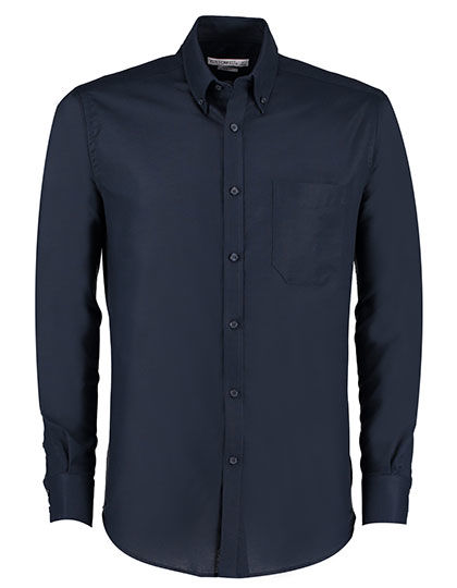Slim Fit Workwear Oxford Shirt Long Sleeve | Kustom Kit