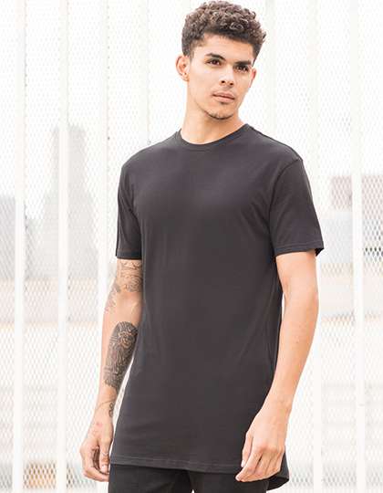 Men`s Longline T-Shirt With Dipped Hem | SF Men