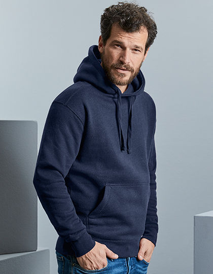 Men`s Authentic Melange Hooded Sweat | Russell