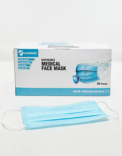 Medizinische Gesichtsmaske 3-lagig Typ IIR (50er Pack) | Virshields®
