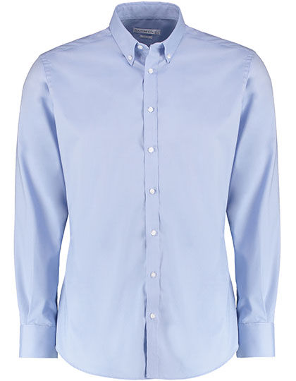 Slim Fit Stretch Oxford Shirt Long Sleeve | Kustom Kit