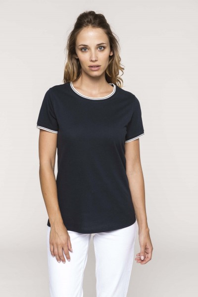 Rundhals T-Shirt aus Piqué für Damen | Kariban
