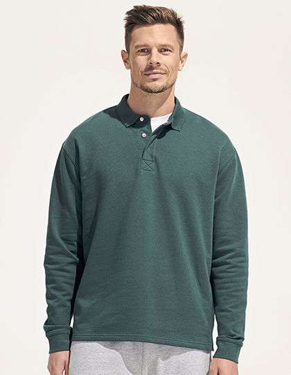 Unisex Poloshirt Collar Sweatshirt Heritage Knopfleiste | SOL´S