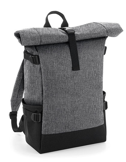 Block Roll-Top Backpack | BagBase