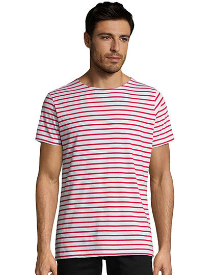 Men`s Round Neck Striped T-Shirt Miles | SOL´S